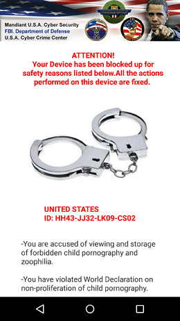 Koler Worm Android Ransomware