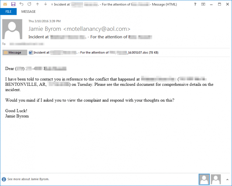 Automated Spear Phishing Ransomware Email