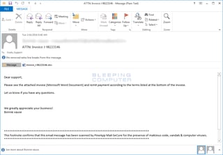 Locky Ransomware Email